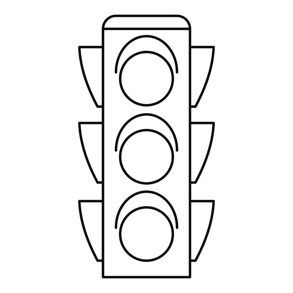 reglering trafik lampor ikon, översikt stil vektor