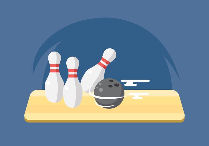 Illustration von Bowlingkugel Smashing Pins vektor
