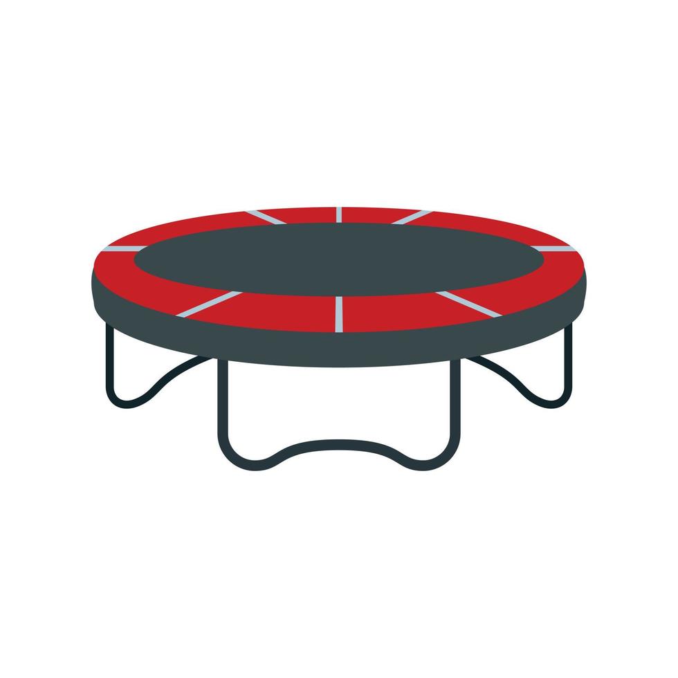 trädgård trampolin ikon, platt stil vektor