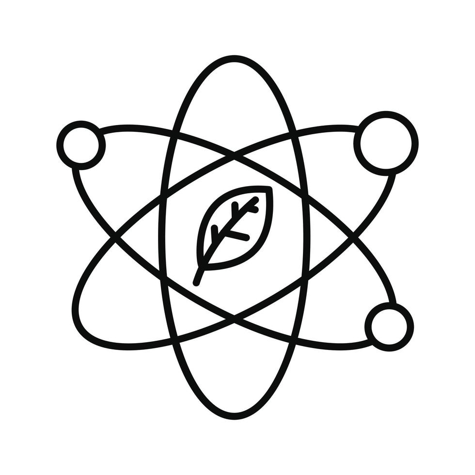 Blattatom-Symbol, Umrissstil vektor