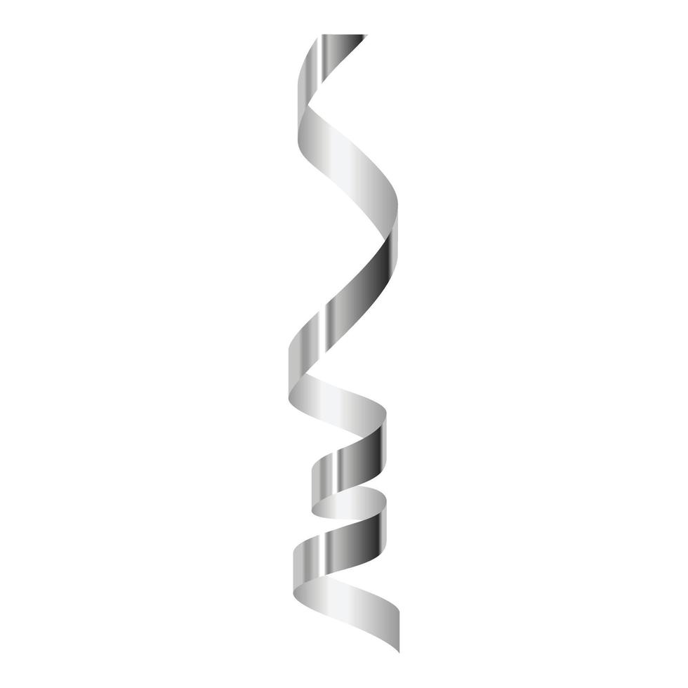 curling serpentin ikon, realistisk stil vektor