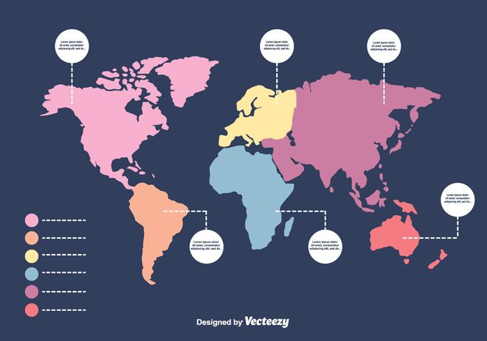 Infographic Mapa Mundi Vector