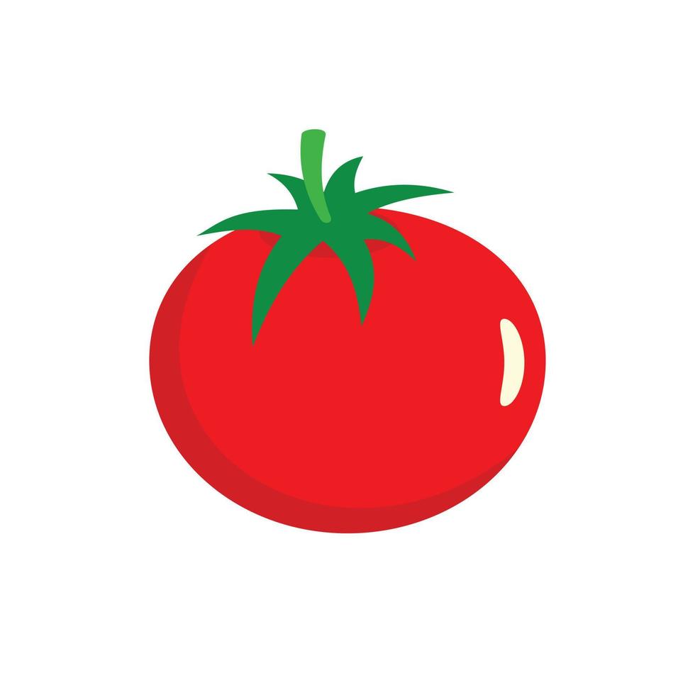 Tomatensymbol, flacher Stil. vektor