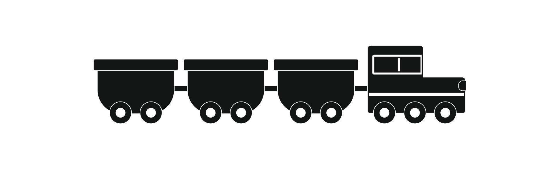 frakt godsvagnar ikon, enkel stil. vektor