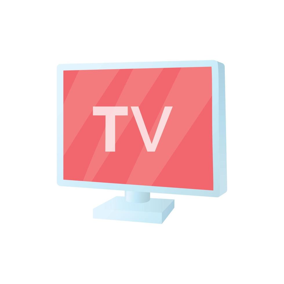 TV-Bildschirmsymbol im Cartoon-Stil vektor