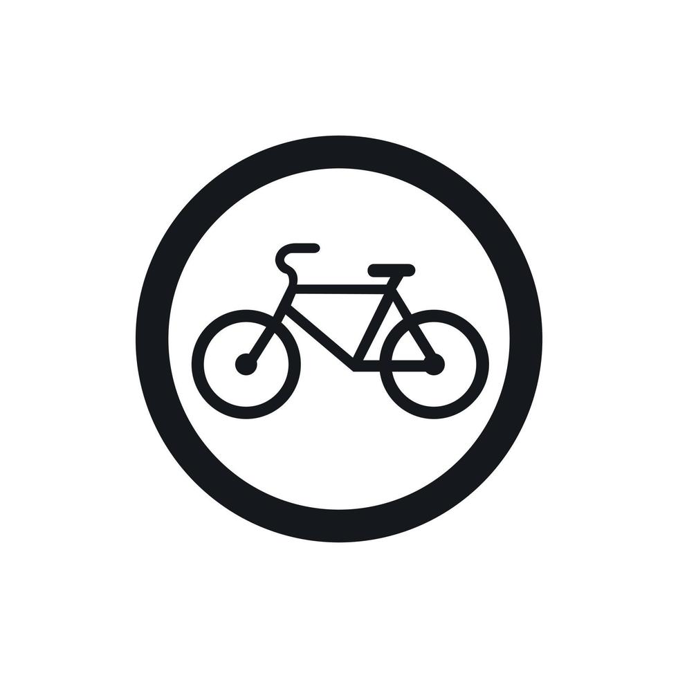 resa förbi cykel är förbjuden trafik tecken ikon vektor