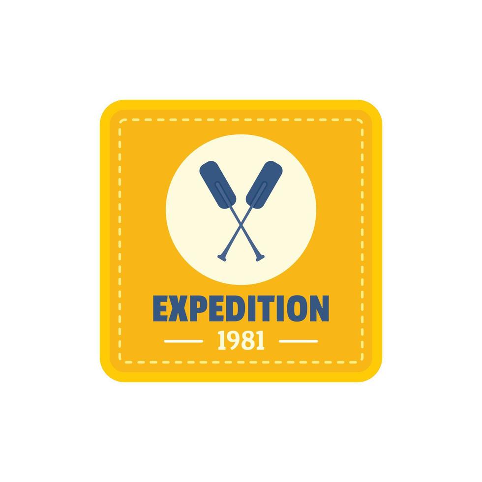 läger expedition logotyp, platt stil vektor