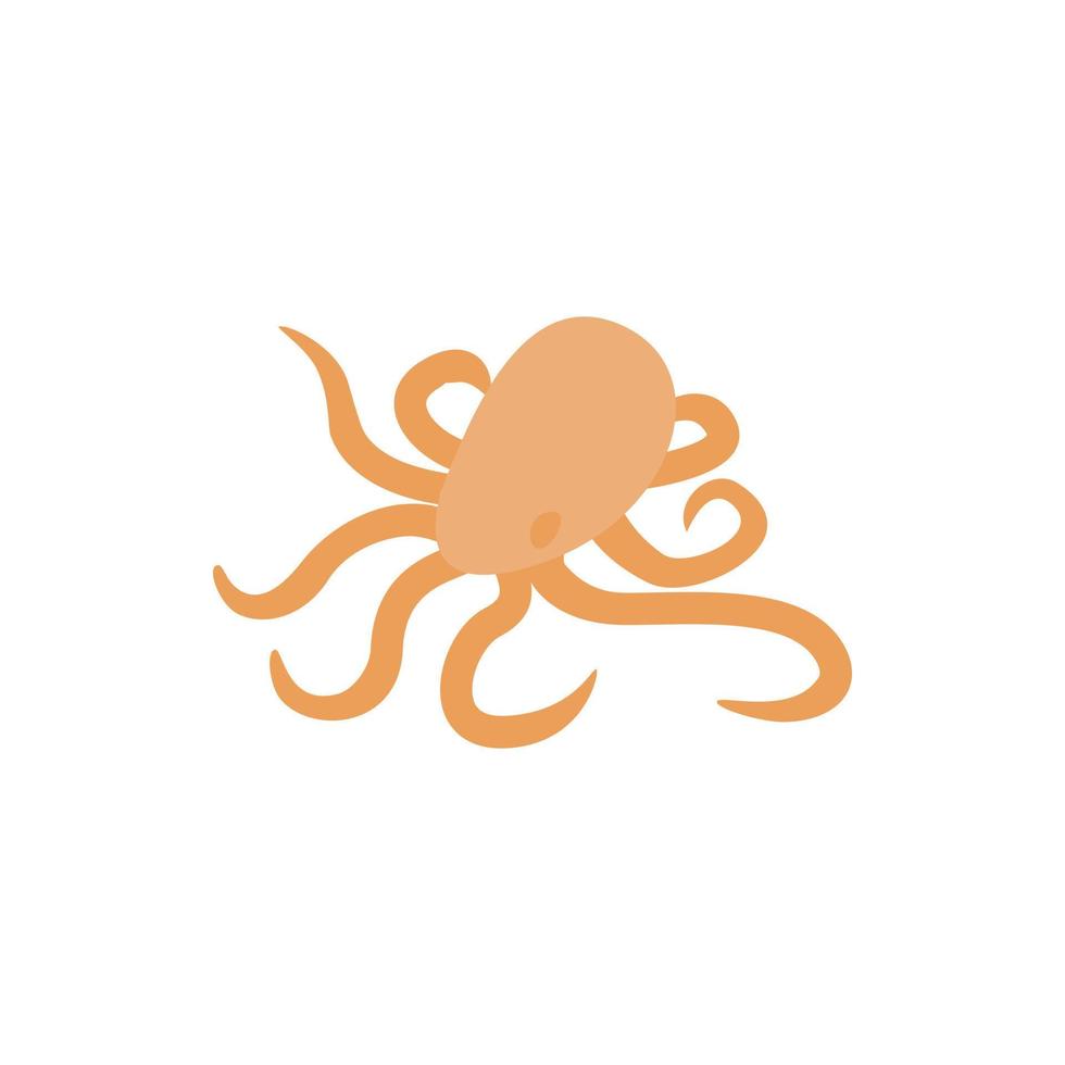 Oktopus-Symbol, isometrischer 3D-Stil vektor