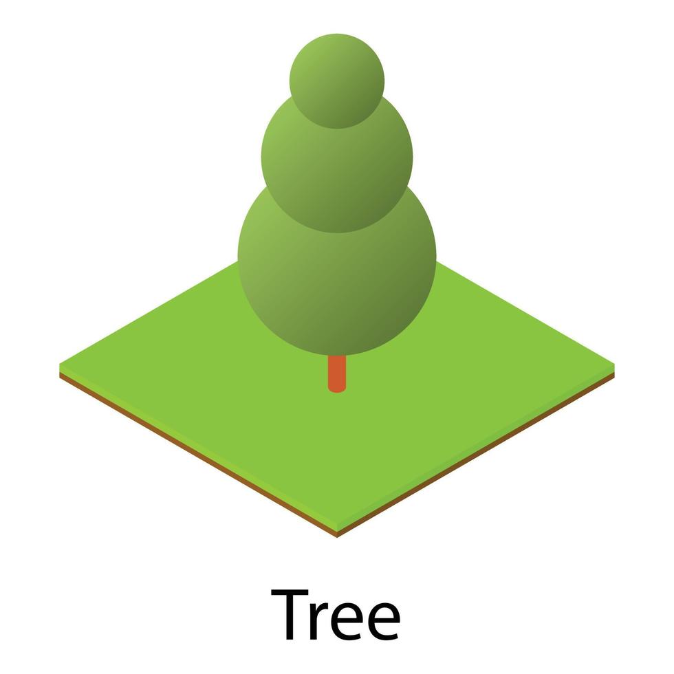 Baumsymbol, isometrischer Stil vektor