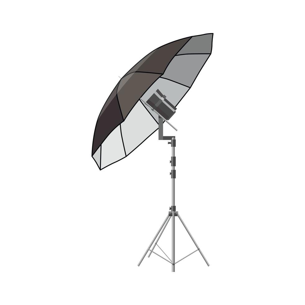 Regenschirm für Fotografie-Ikone, Cartoon-Stil vektor