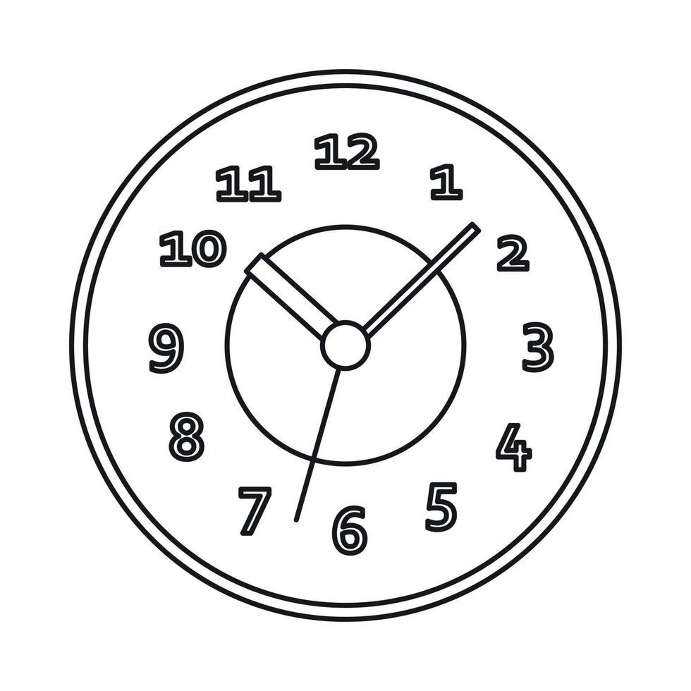 Uhrensymbol, Umrissstil vektor