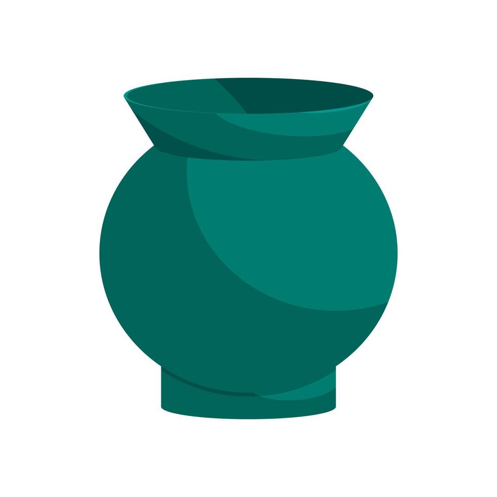 türkisfarbenes Vasensymbol, Cartoon-Stil vektor