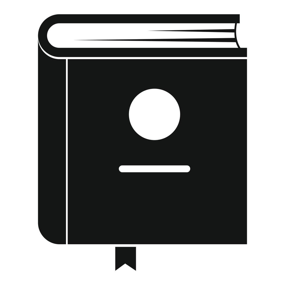 Buch-Enzyklopädie-Symbol, einfacher schwarzer Stil vektor