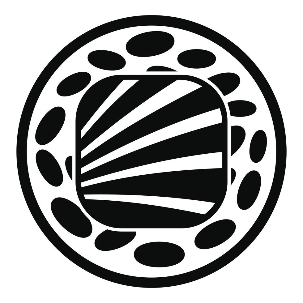 Lachs-Top-Sushi-Symbol, einfacher Stil vektor