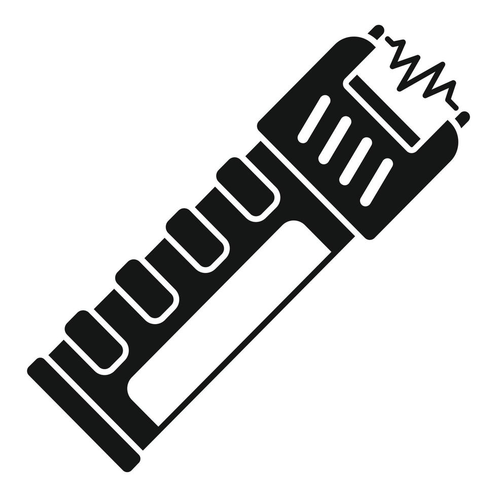 Polizei-Elektroschocker-Symbol, einfacher Stil vektor