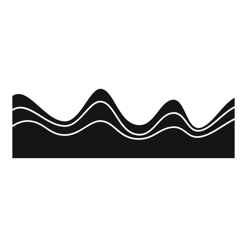 Equalizer-Soundeffekt-Symbol, einfacher schwarzer Stil vektor