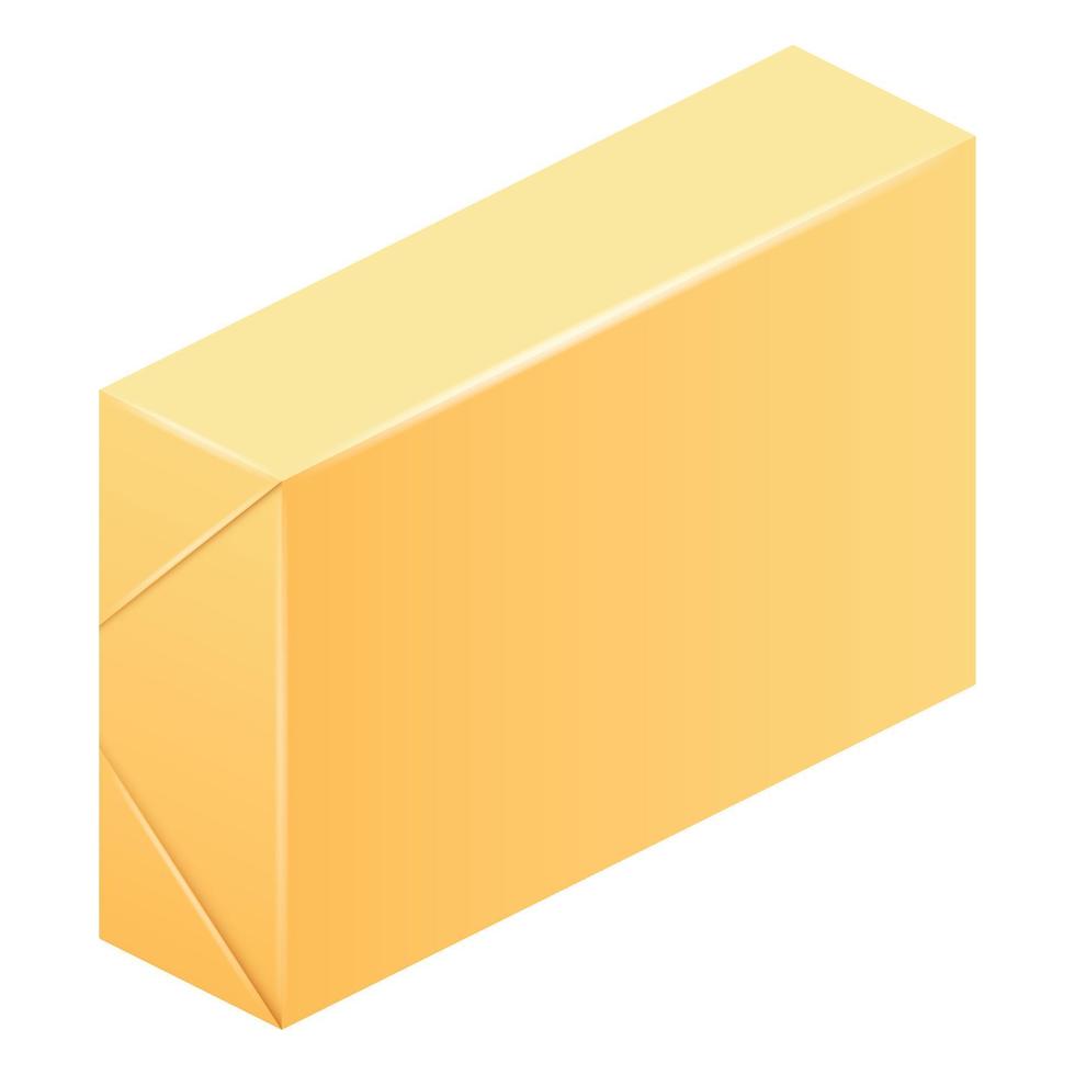 Packung mit Butter-Symbol, realistischer Stil vektor