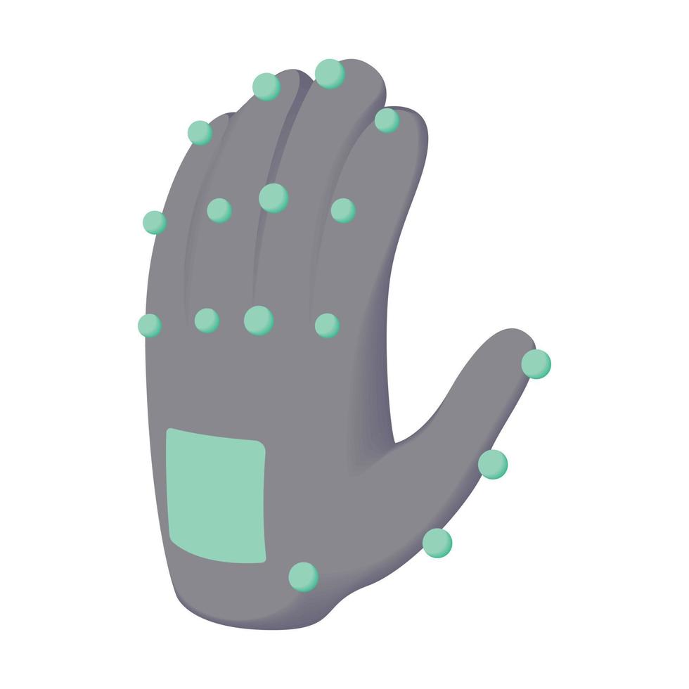 elektronisk handske ikon, tecknad serie stil vektor