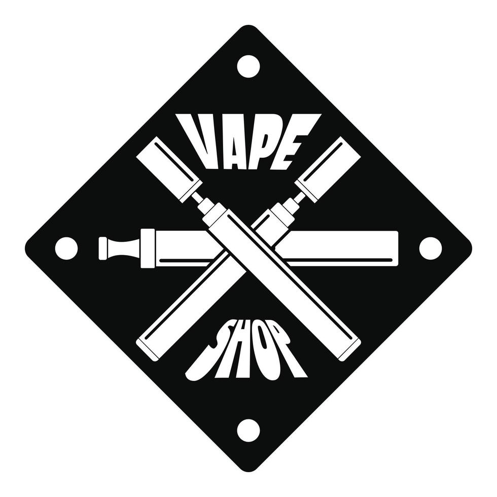 Vape-Shop-Logo, einfacher Stil vektor