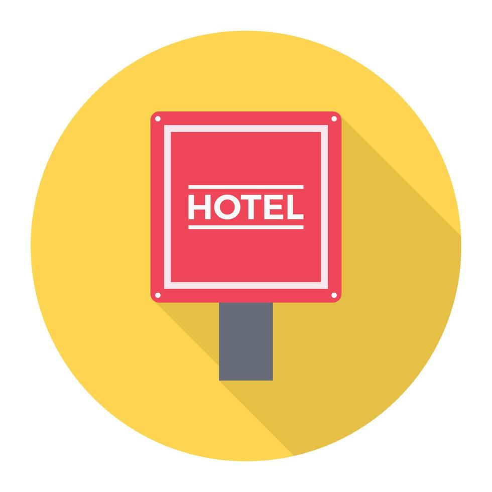 Hotelboard-Vektorillustration auf einem Hintergrund. Premium-Qualitätssymbole. Vektorsymbole für Konzept und Grafikdesign. vektor