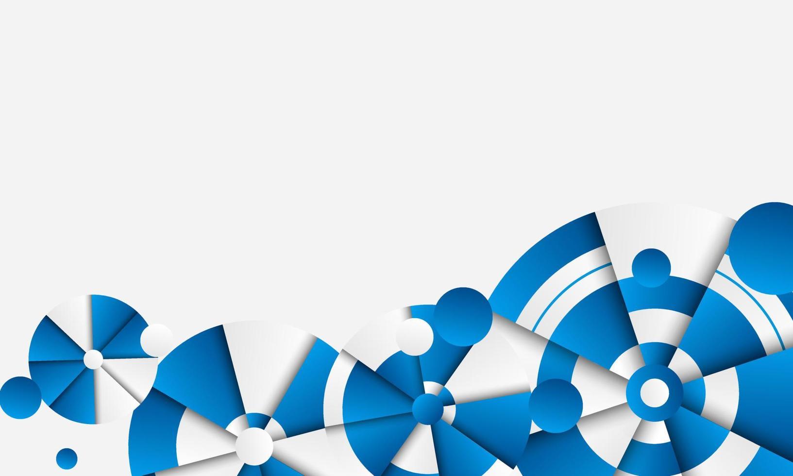 geometrischer Hintergrund mit weißem und blauem Farbverlauf. vektor