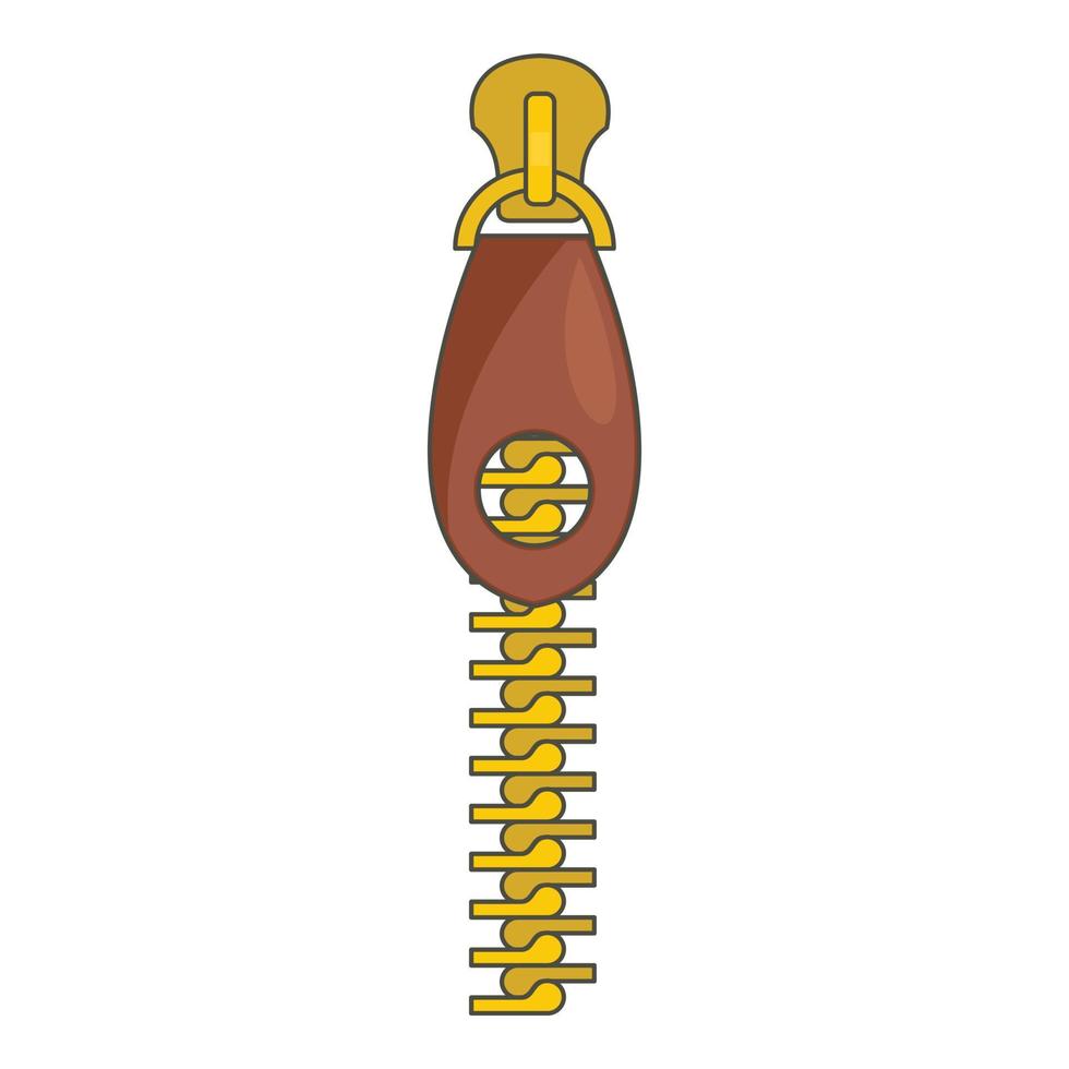 Reißverschluss mit Lochsymbol, Cartoon-Stil vektor