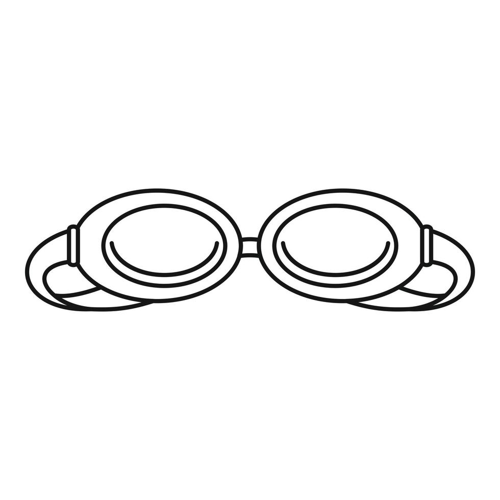 Schwimmbrillen-Symbol, Umrissstil vektor