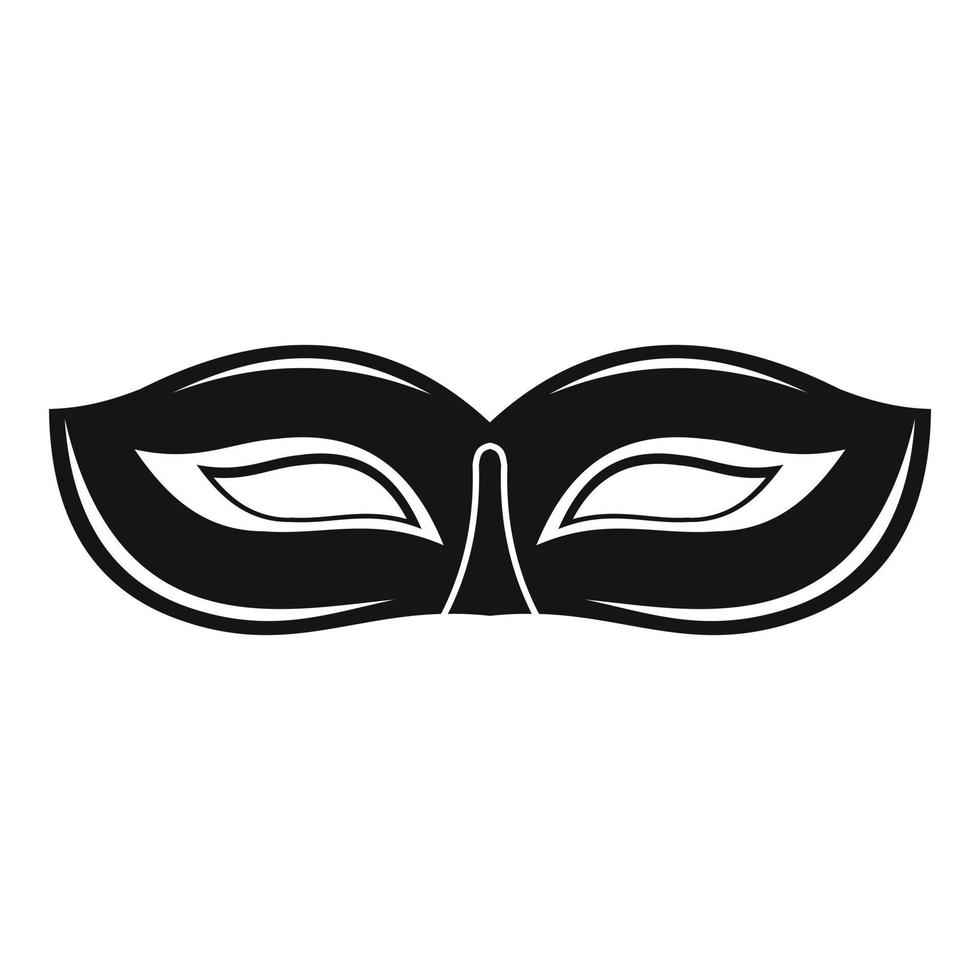 festival mask ikon, enkel stil vektor