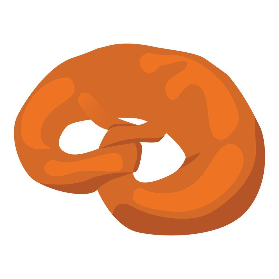 pretzel bageri ikon, isometrisk stil vektor