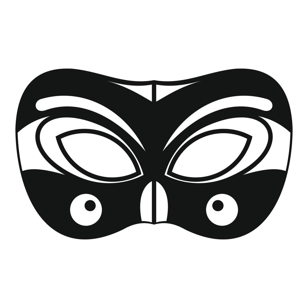Augen-Karnevalsmasken-Symbol, einfacher Stil vektor
