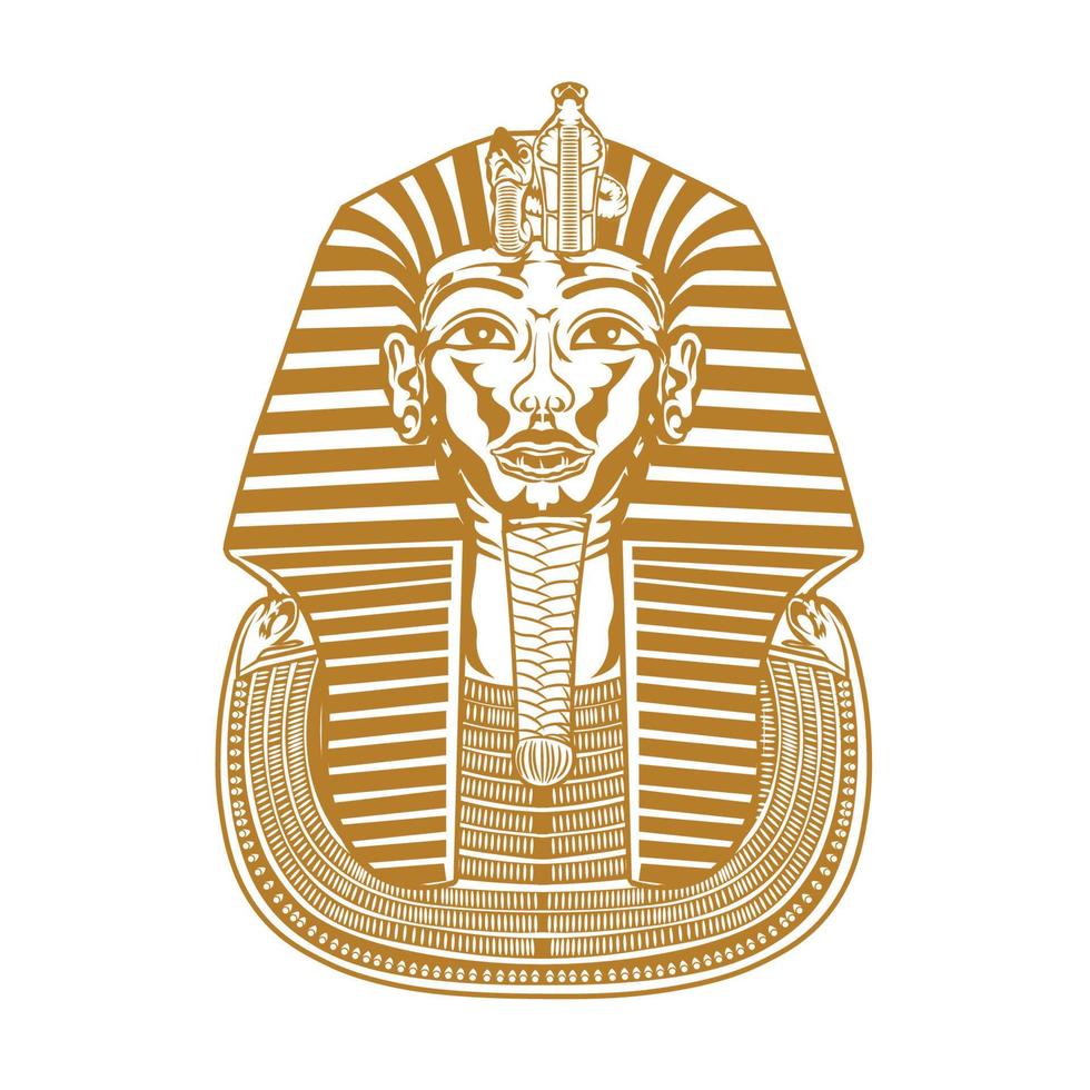 pharao-vektorillustration, perfekt für t-shirt-design und altes shop-logo-design vektor