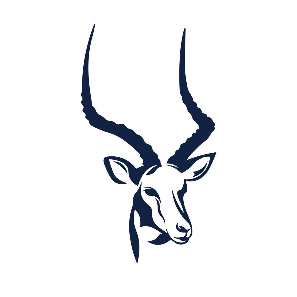 antilop huvud vektor illustration, Bra för varumärke logotyp och företag logotyp design