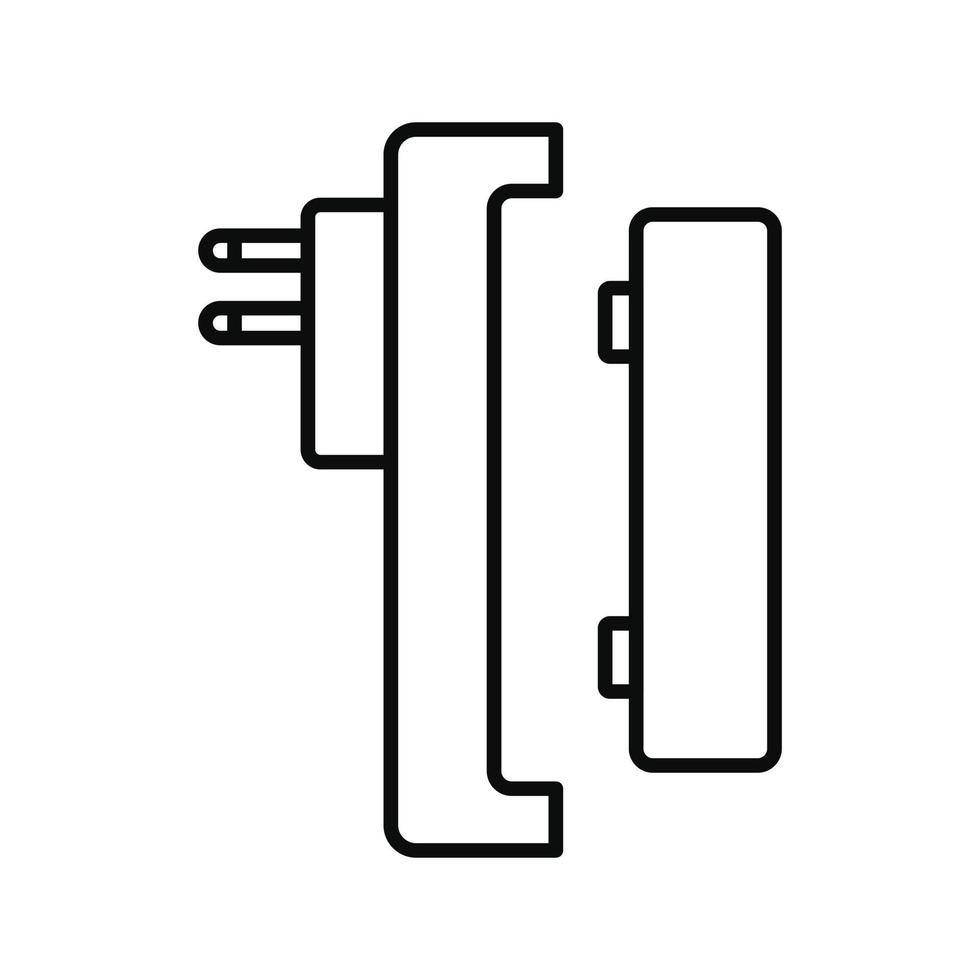 Batterieladegerät-Symbol, Umrissstil vektor