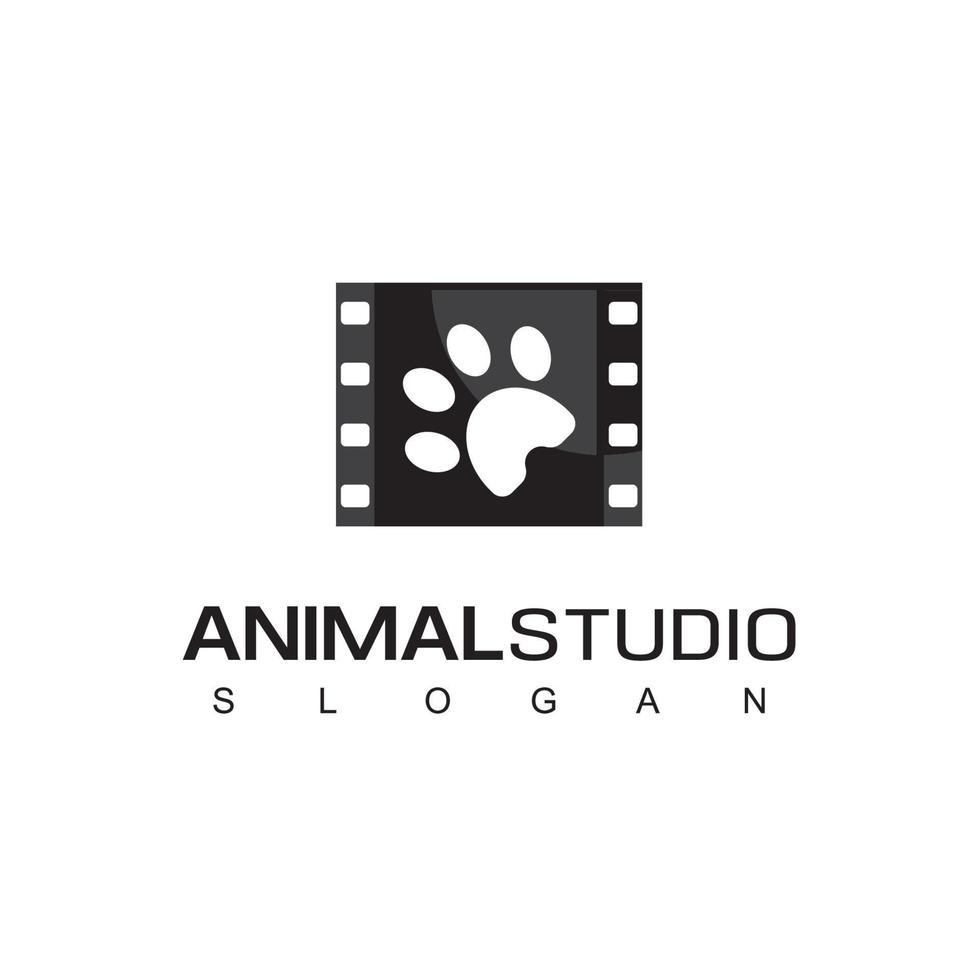 Maw Media Logo Vorlage für Tierstudio oder Filmsymbol vektor