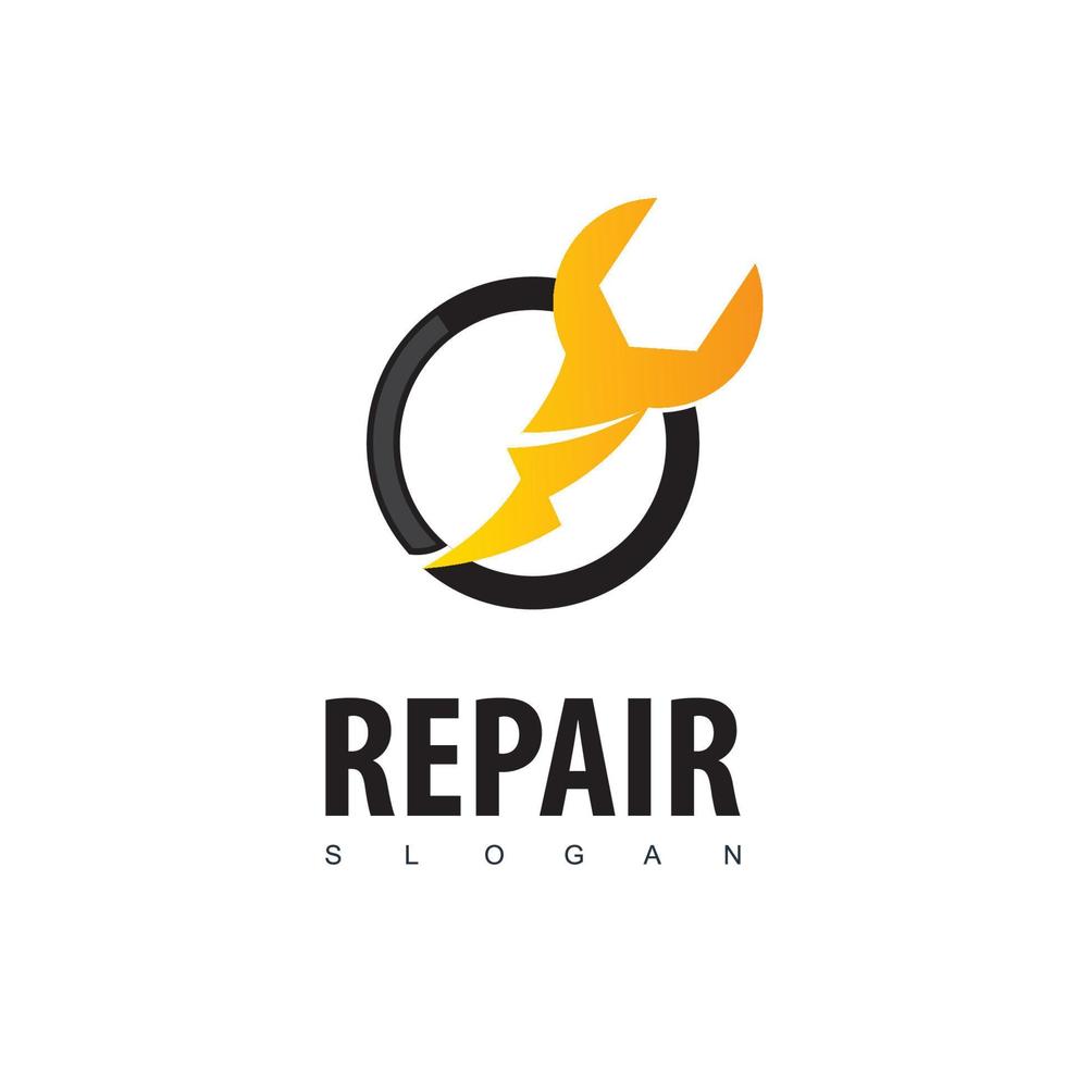 Logo-Vorlage für Service und Reparatur vektor