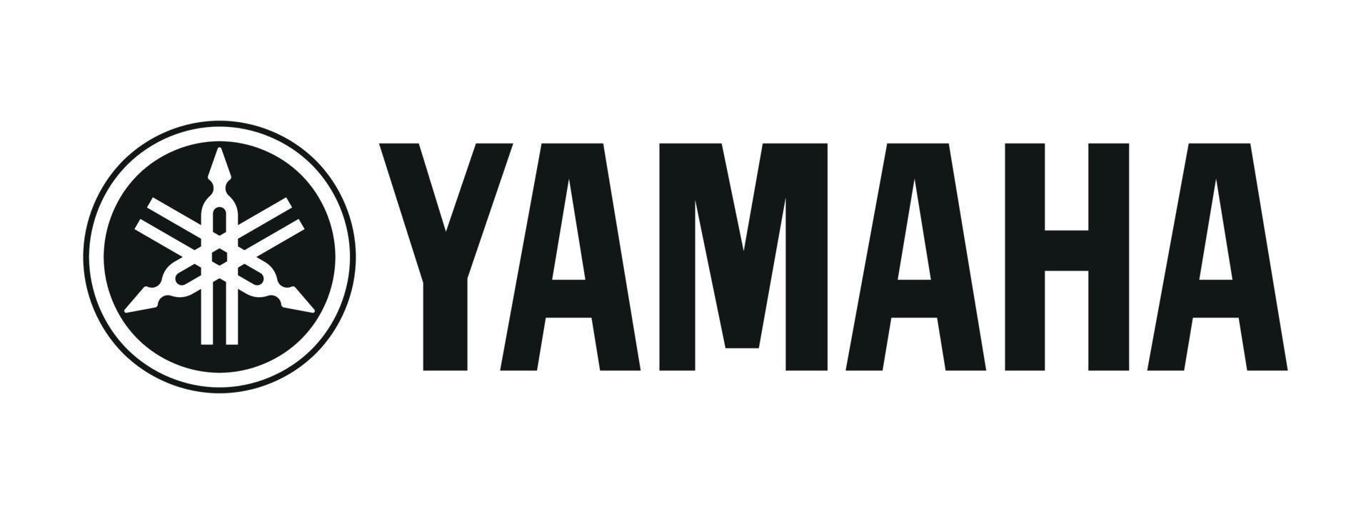 Yamaha schwarzes Logo auf transparentem Hintergrund vektor