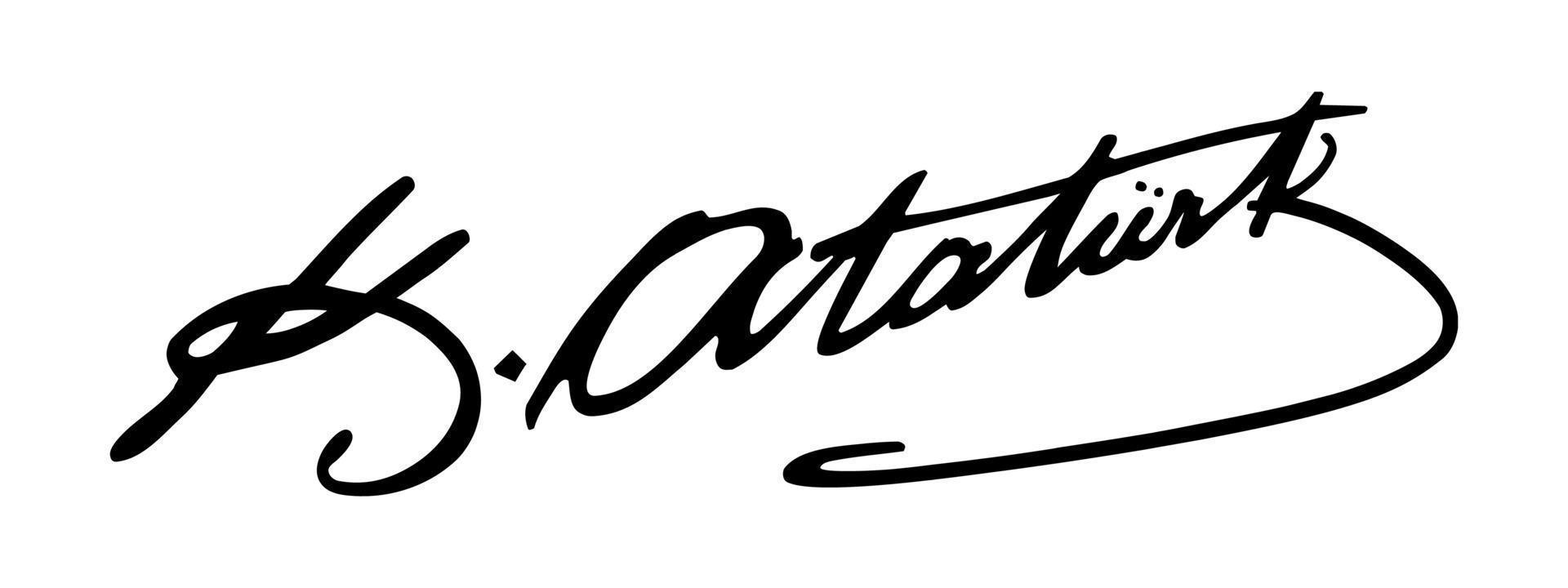 ataturk signatur logotyp på transparent bakgrund vektor