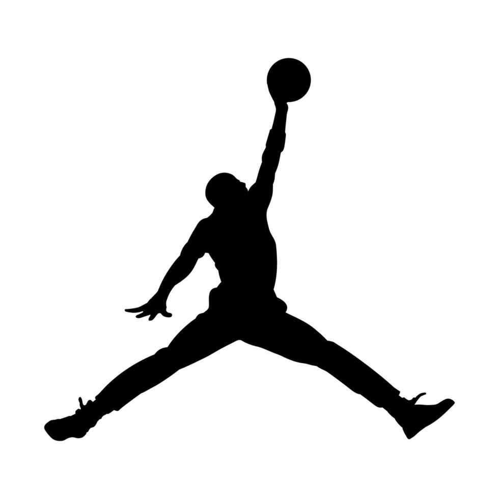 luft Jordan, jumpman logotyp på transparent bakgrund vektor