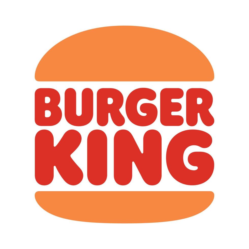 burger kung ny logotyp på transparent bakgrund vektor