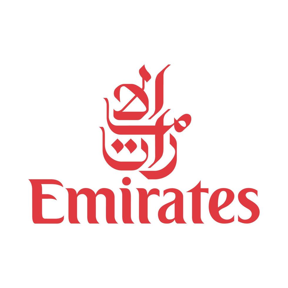emirates ny logotyp på transparent bakgrund vektor