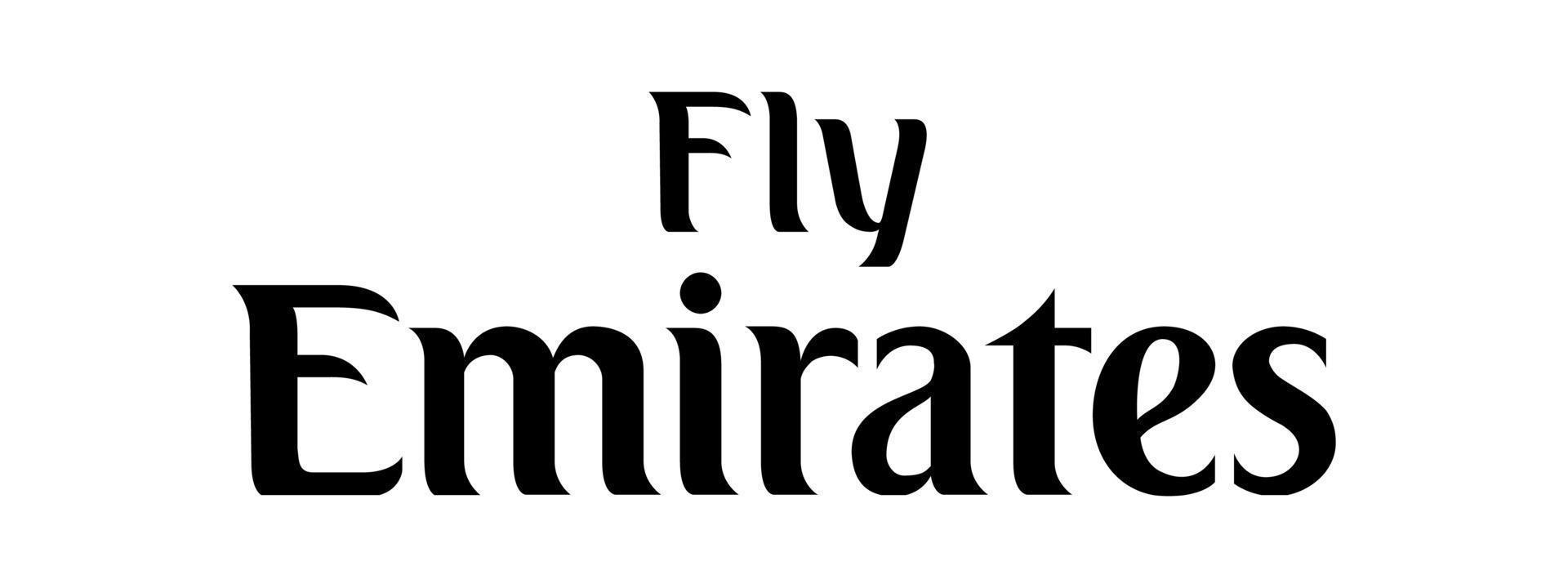 flyga emirates logotyp på transparent bakgrund vektor
