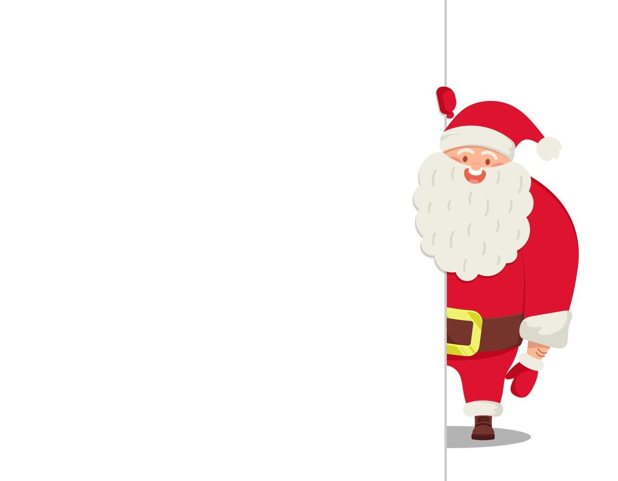 Weihnachtsmann, Postkarte, isoliert auf weißem Hintergrund. Vektor-Illustration vektor