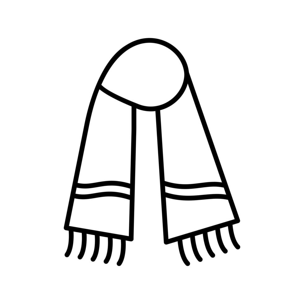 värma scarf vektor ikon