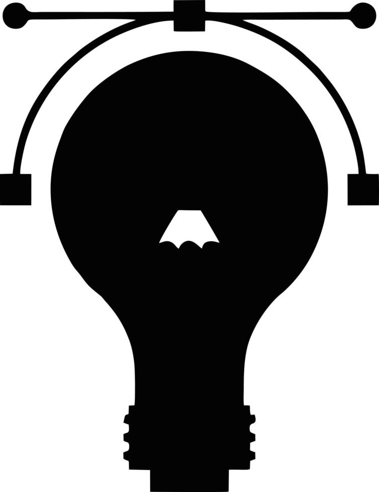 Bleistiftsymbol in schwarzem Vektorbild, Illustration eines Bleistifts in Schwarz auf weißem Hintergrund, ein Stiftdesign auf weißem Hintergrund vektor
