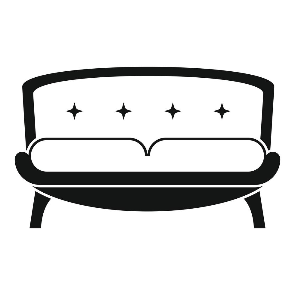Retro alte Sofa-Ikone, einfacher Stil vektor