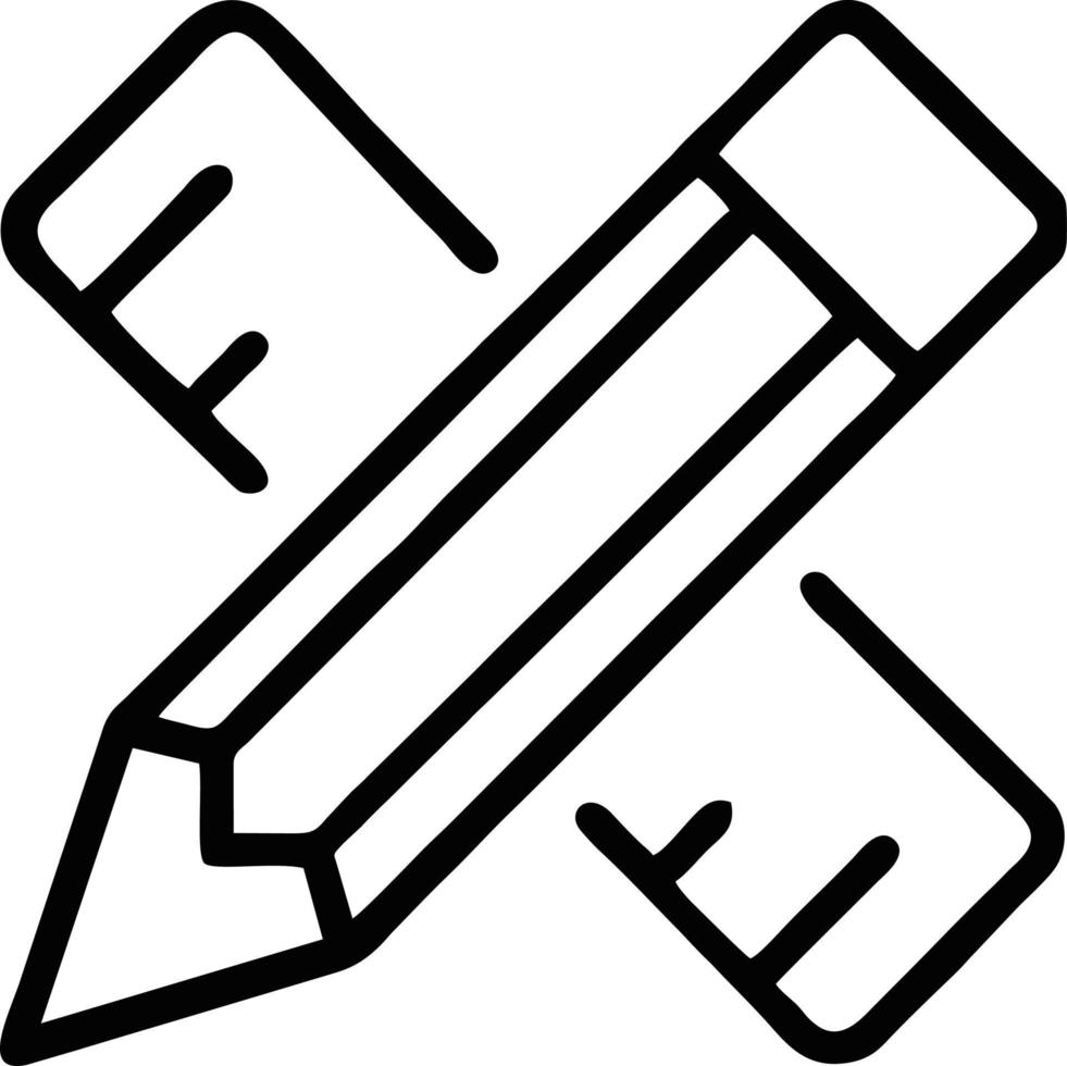 pennikon i svart vektorbild, illustration av penna i svart på vit bakgrund, en penndesign på vit bakgrund vektor