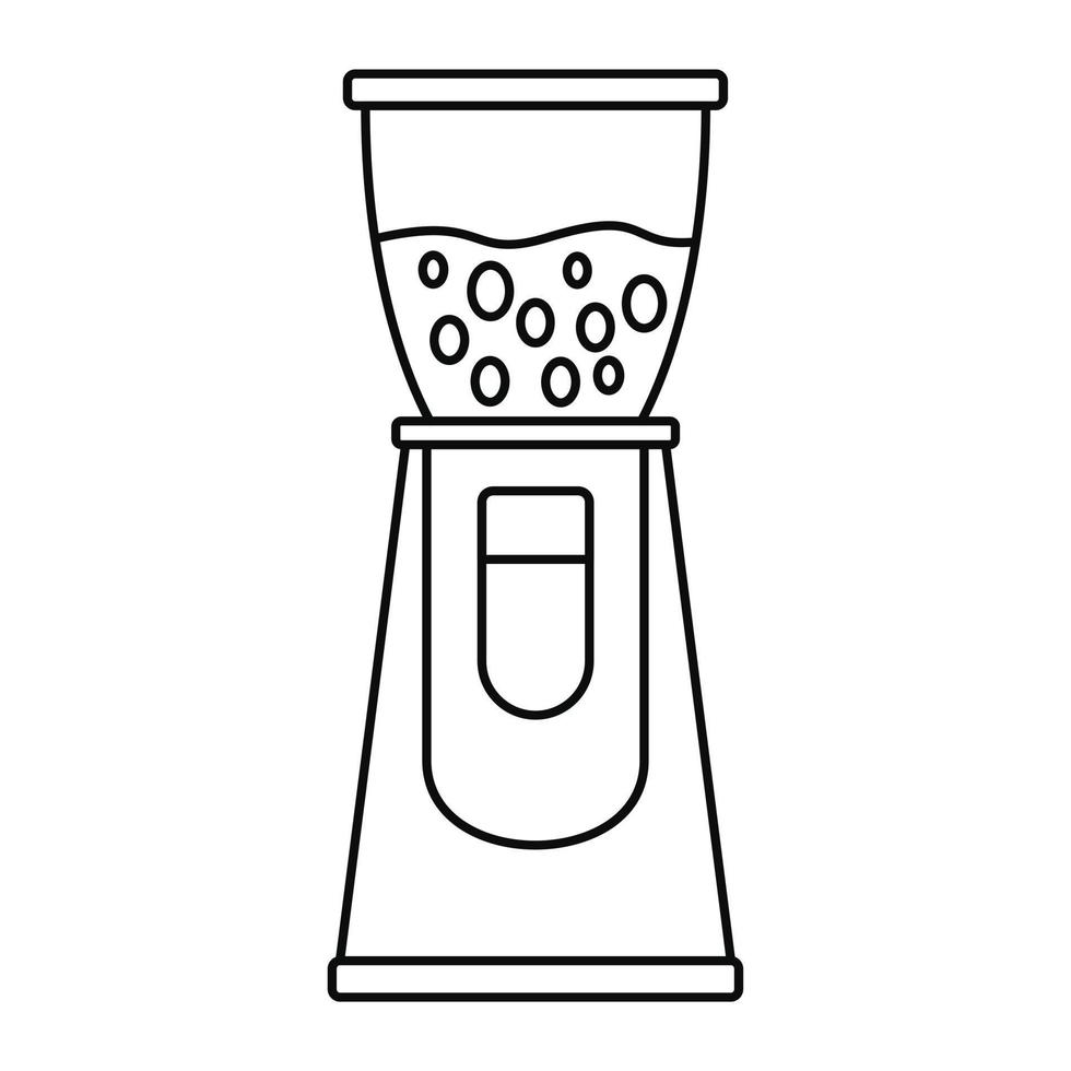 Symbol für elektrische Kaffeemühle, Umrissstil vektor