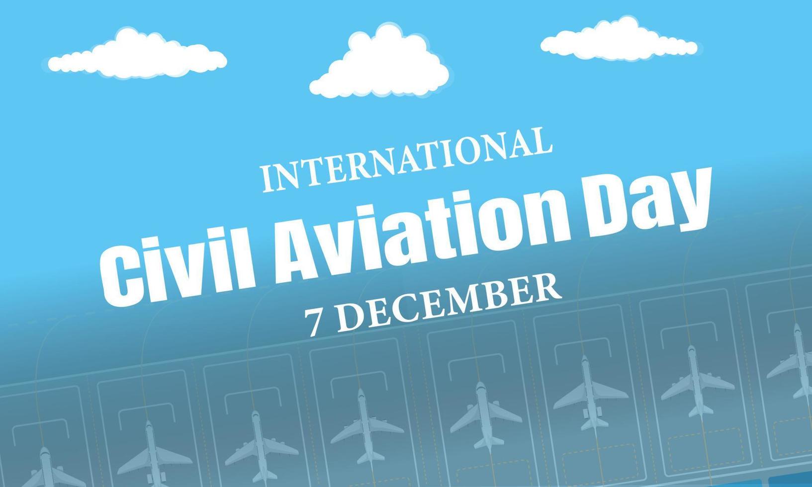 Internationaler Tag der Zivilluftfahrt vektor