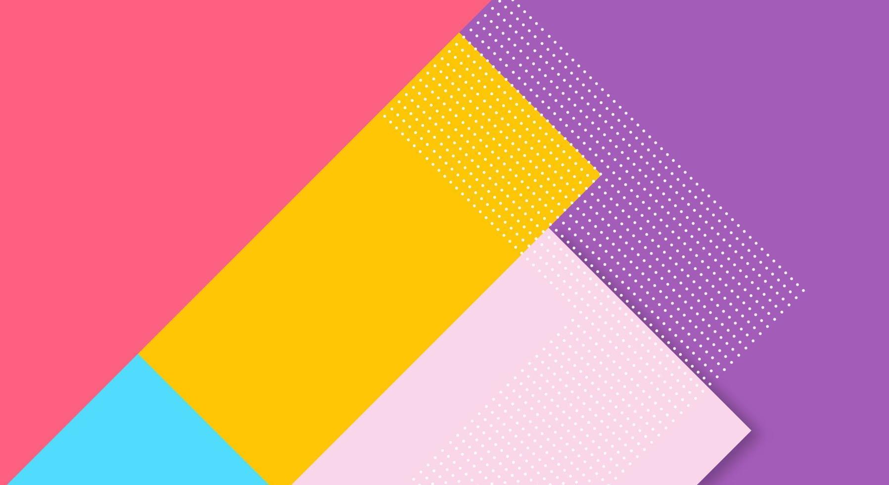 abstrakt papper färgrik bakgrund med memphis papperssår stil och pastell Färg för tapet vektor