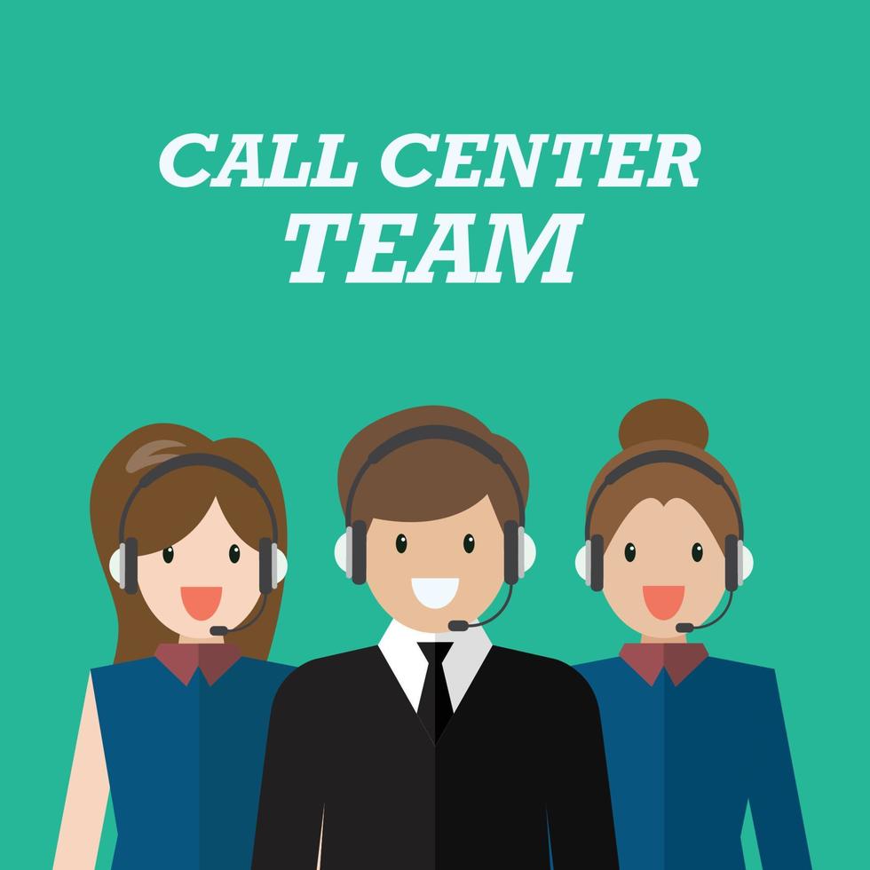 Call-Center-Team-Poster vektor